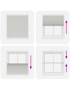 Tenda Plissettata Grigio Chiaro 115x100 cm Larghezza Tessuto 2