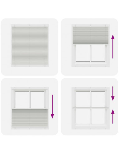 Tenda Plissettata Grigio Chiaro 115x100 cm Larghezza Tessuto