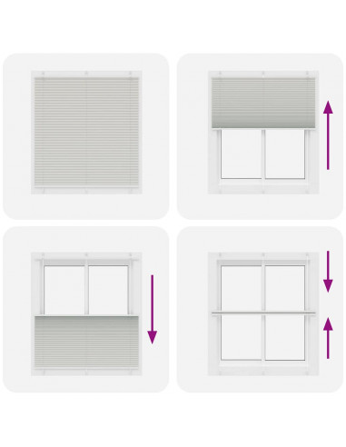 Tenda Plissettata Grigio Chiaro 115x150 cm Larghezza Tessuto