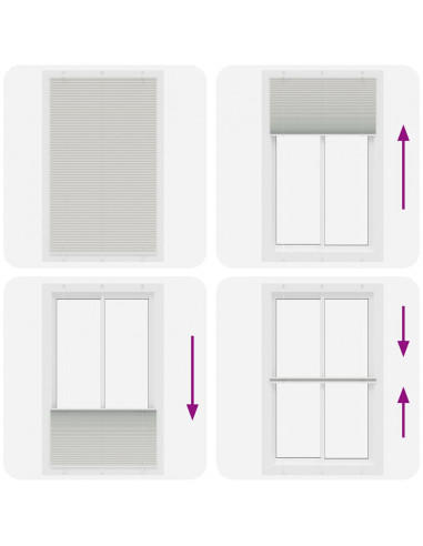 Tenda Plissettata Grigio Chiaro 115x200 cm Larghezza Tessuto