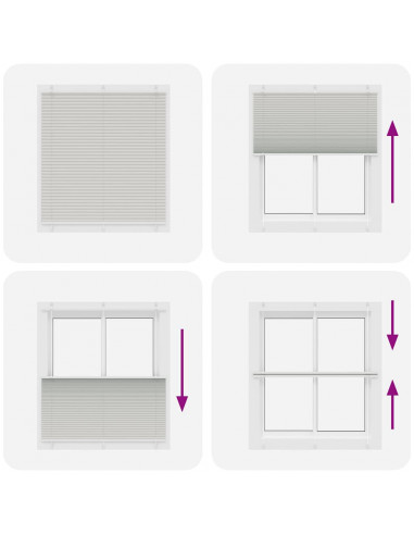 Tenda Plissettata Grigio Chiaro 120x150 cm Larghezza Tessuto