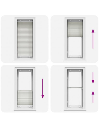 Tenda Plissettata Grigio Chiaro 55x100 cm Larghezza Tessuto