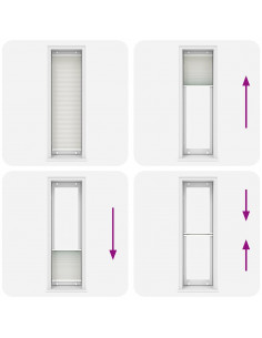Tenda Plissettata Grigio Chiaro 55x200 cm Larghezza Tessuto 2