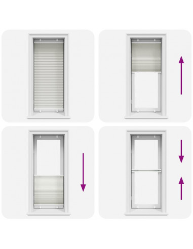 Tenda Plissettata Grigio Chiaro 65x150 cm Larghezza Tessuto