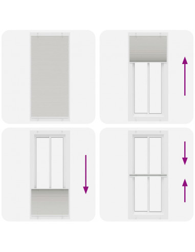 Tenda Plissettata Grigio Chiaro 85x200 cm Larghezza Tessuto