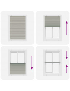 Tenda Plissettata Grigio Chiaro 90x100 cm Larghezza Tessuto 2