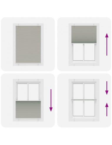 Tenda Plissettata Grigio Chiaro 90x100 cm Larghezza Tessuto