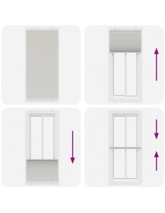 Tenda Plissettata Grigio Chiaro 95x200 cm Larghezza Tessuto 2