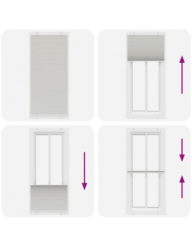 Tenda Plissettata Grigio Chiaro 95x200 cm Larghezza Tessuto