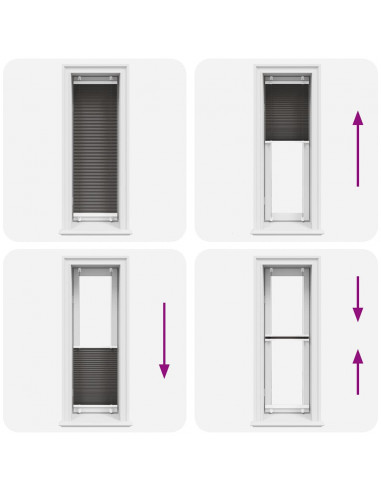 Tenda Plissettata Nera 40x150 cm Larghezza Tessuto 39,4 cm