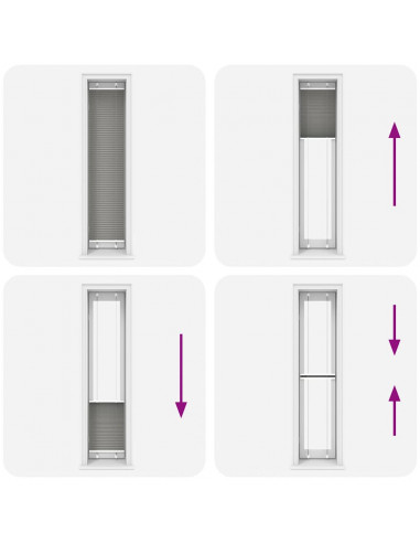 Tenda Plissettata Nera 50x200 cm Larghezza Tessuto 49,4 cm