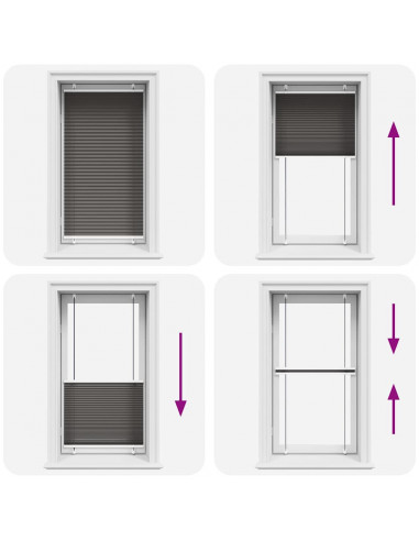 Tenda Plissettata Nera 70x150 cm Larghezza Tessuto 69,4 cm