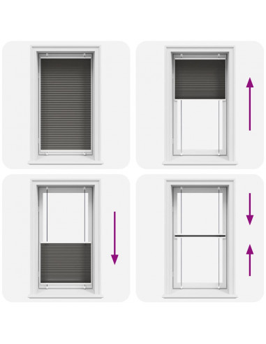 Tenda Plissettata Nera 80x150 cm Larghezza Tessuto 79,4 cm