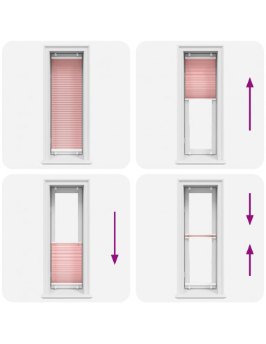 Tenda Plissettata Rosa 50x100 cm Larghezza Tessuto 49,4 cm