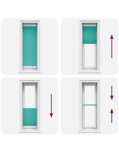 Tenda Plissettata Verde petrolio 45x150 cm Larghezza Tessuto