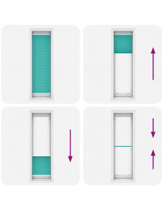 Tenda Plissettata Verde petrolio 65x200 cm Larghezza Tessuto 2