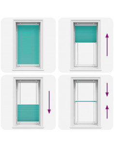 Tenda Plissettata Verde petrolio 75x150 cm Larghezza Tessuto 2