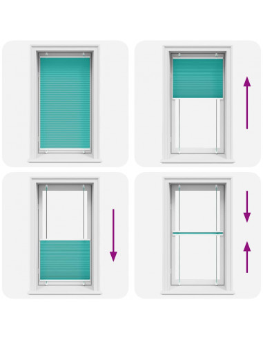 Tenda Plissettata Verde petrolio 80x150 cm Larghezza Tessuto
