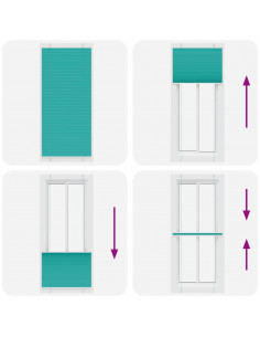 Tenda Plissettata Verde petrolio 85x200 cm Larghezza Tessuto 2