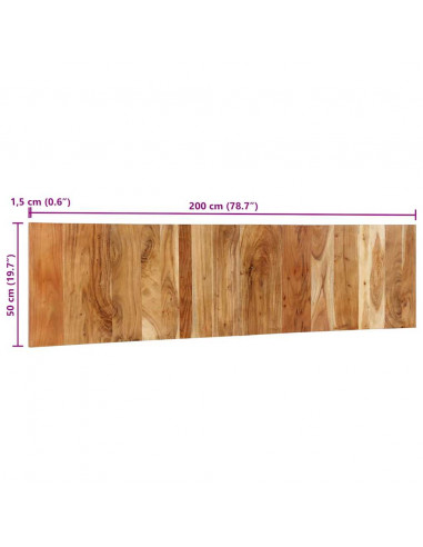 Testiera 200 cm in Legno Massello di Acacia