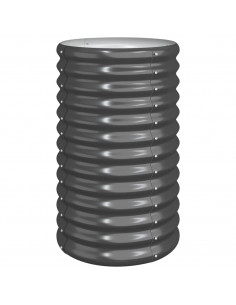 Vaso Giardino Acciaio Verniciato Polvere 40x40x68 cm Antracite 2