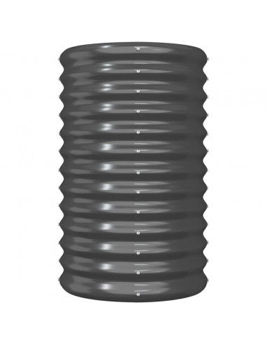 Vaso Giardino Acciaio Verniciato Polvere 40x40x68 cm Antracite