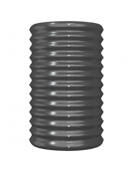 Vaso Giardino Acciaio Verniciato Polvere 40x40x68 cm Antracite