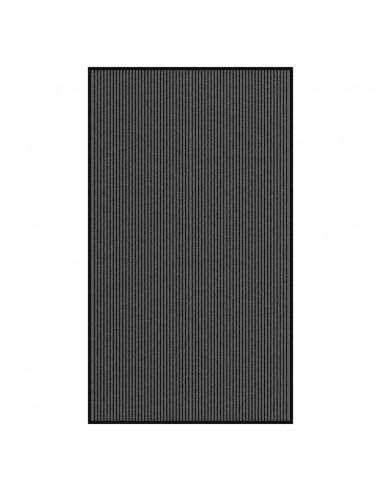 Zerbino a Strisce Nere e Grigie 115x200 cm