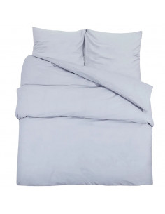 Set Copripiumino Grigio 140x200 cm in Cotone