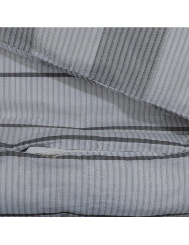 Set Copripiumino Grigio 155x220 cm in Cotone