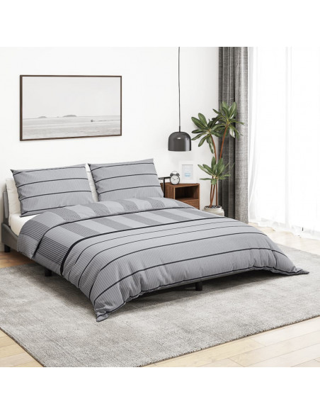 Set Copripiumino Grigio 155x220 cm in Cotone