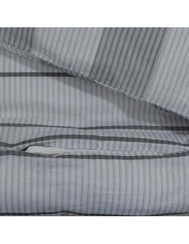 Set Copripiumino Grigio 135x200 cm in Cotone