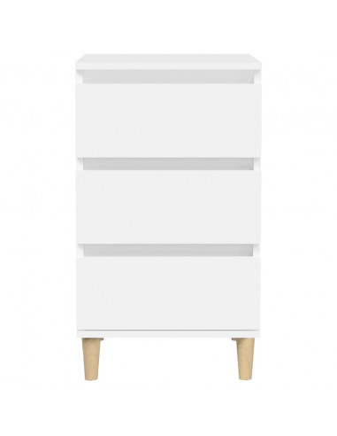 Comodino Bianco 40x35x70 cm in Legno Multistrato