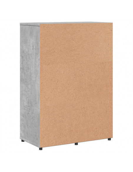 Credenza Grigio Cemento 60x31x84 cm in Legno Multistrato