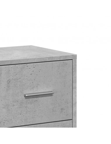 Credenza Grigio Cemento 60x31x84 cm in Legno Multistrato
