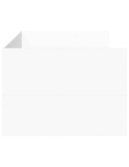 Divano Letto con Cassetti Bianco 90x200 cm in Legno Multistrato