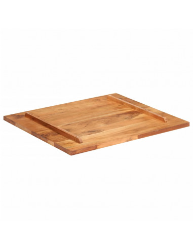 Piano Tavolo in Legno Massello di Acacia 25-27 mm 70x80 cm