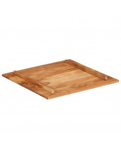 Piano Tavolo in Legno Massello di Acacia 15-16 mm 60x60 cm 2