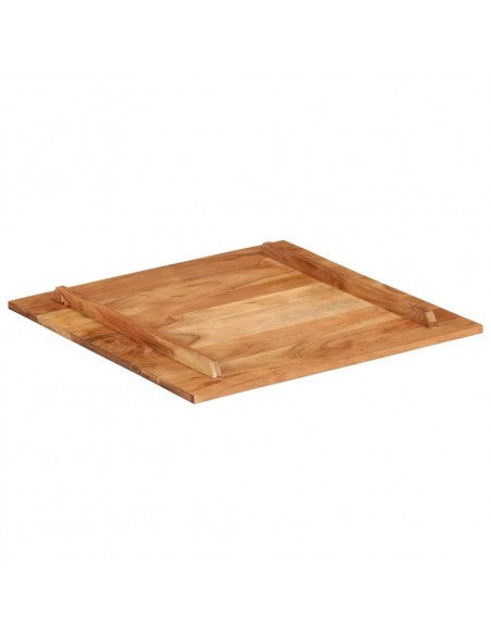 Piano Tavolo in Legno Massello di Acacia 15-16 mm 60x60 cm