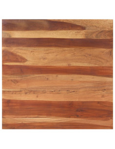 Piano Tavolo in Legno Massello di Acacia 15-16 mm 80x80 cm