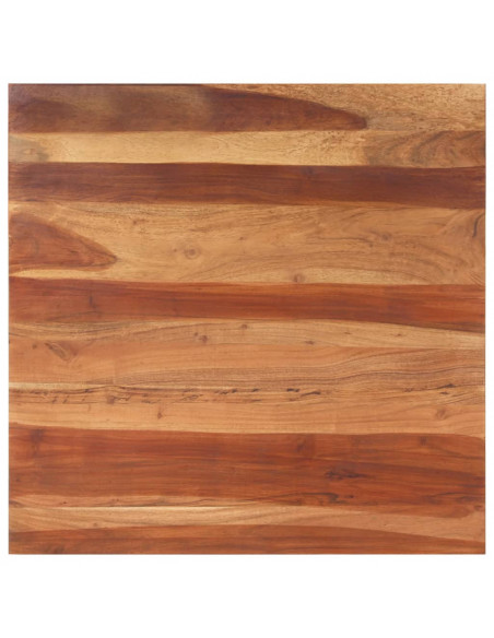 Piano Tavolo in Legno Massello di Acacia 15-16 mm 80x80 cm