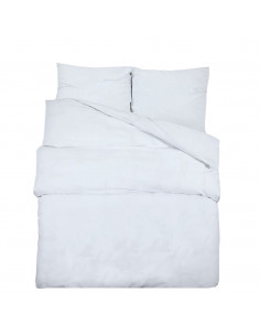 Set Copripiumino Bianco 220x240 cm in Cotone