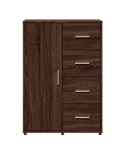 Credenze 2 pz Rovere Marrone 60x31x84 cm in Legno Multistrato