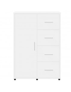 Credenze 2 pz Bianche 60x31x84 cm in Legno Multistrato