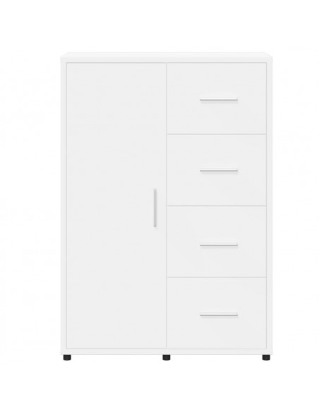 Credenze 2 pz Bianche 60x31x84 cm in Legno Multistrato