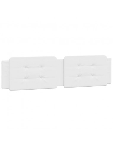 Giroletto con Luci LED Bianco 160x200 cm in Similpelle