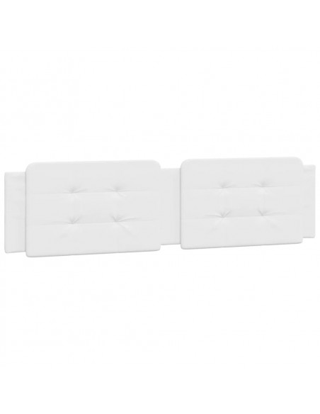 Giroletto con Luci LED Bianco 160x200 cm in Similpelle