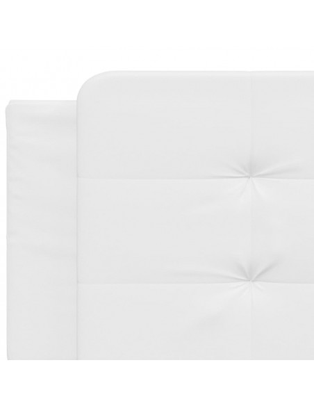 Giroletto con Luci LED Bianco 160x200 cm in Similpelle