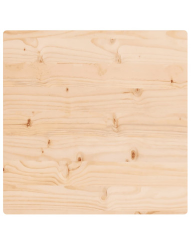 Piano Tavolo 60x60x2,5 cm in Legno Massello di Pino Quadrato