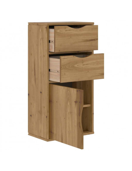 Armadietto Laterale con Cassetti ODDA 40x24x79 cm Legno di Pino